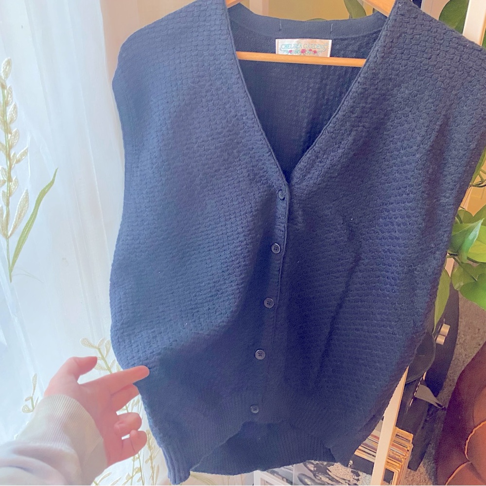 Vintage | Knit Blue Sweater Vest